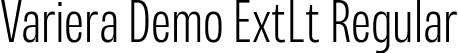 Variera Demo ExtLt Regular font - VarieraDemo-ExtraLight.ttf