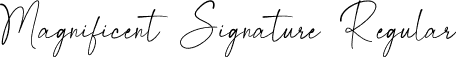 Magnificent Signature Regular font - Magnificent Signature.otf