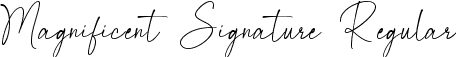 Magnificent Signature Regular font - Magnificent Signature.ttf