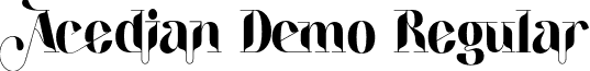 Acedian Demo Regular font - Acedian Demo.otf