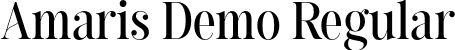 Amaris Demo Regular font - Amaris-Regular.otf