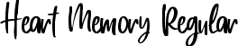 Heart Memory Regular font - Heart Memory.ttf