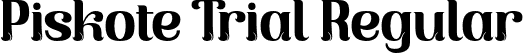 Piskote Trial Regular font - Piskote Trial .otf