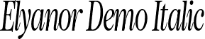 Elyanor Demo Italic font - Elyanor Italic Demo.ttf