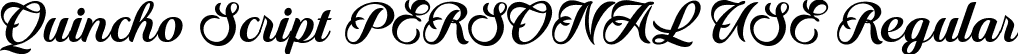 Quincho Script PERSONAL USE Regular font - QuinchoScript_PersonalUse.ttf