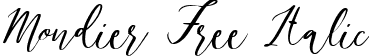 Mondier Free Italic font - Mondier Italic.ttf