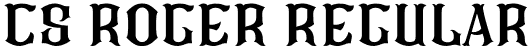 CS Roger Regular font - CS Roger Regular.otf