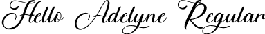 Hello Adelyne Regular font - Hello Adelyne.ttf