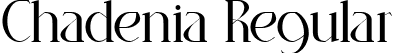 Chadenia Regular font - Chadenia.ttf