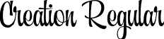 Creation Regular font - Creation.otf