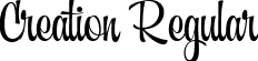 Creation Regular font - Creation.ttf