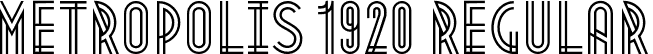 Metropolis 1920 Regular font - Metropolis 1920.otf