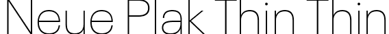 Neue Plak Thin Thin font - NeuePlak-Thin.ttf