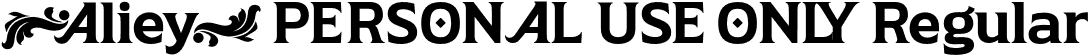 Aliey PERSONAL USE ONLY Regular font - Aliey_PERSONAL_USE_ONLY-Regular.otf