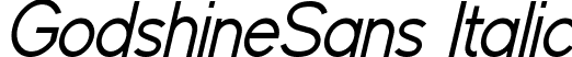 GodshineSans Italic font - GodshineSansItalic.ttf