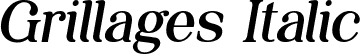 Grillages Italic font - GrillagesItalic.ttf