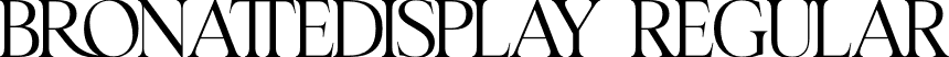 BronatteDisplay Regular font - Bronatte Display.ttf