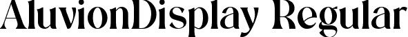 AluvionDisplay Regular font - AluvionDisplay.ttf