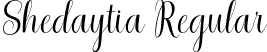 Shedaytia Regular font - Shedaytia.otf