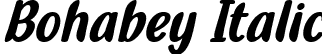 Bohabey Italic font - Bohabey Italic.otf