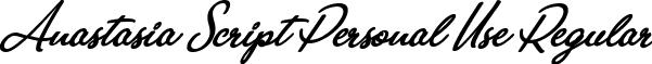 Anastasia Script Personal Use Regular font - Anastasia Script Personal Use.ttf