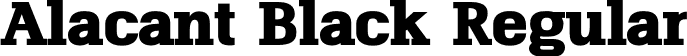 Alacant Black Regular font - Eurotypo - Alacant Black.otf