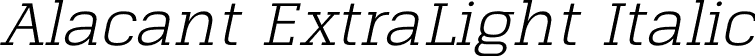 Alacant ExtraLight Italic font - Eurotypo - Alacant ExtraLight Italic.otf