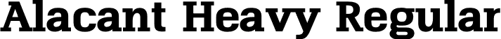 Alacant Heavy Regular font - Eurotypo - Alacant Heavy.otf