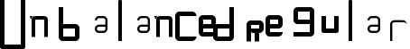 Unbalanced Regular font - unbalanced.ttf