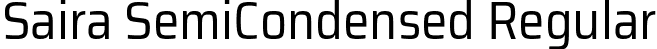 Saira SemiCondensed Regular font - SairaSemiCondensed-Regular.ttf