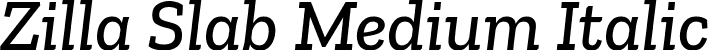 Zilla Slab Medium Italic font - ZillaSlab-MediumItalic.ttf