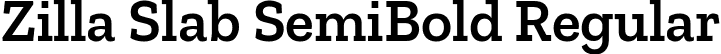 Zilla Slab SemiBold Regular font - ZillaSlab-SemiBold.ttf