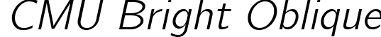 CMU Bright Oblique font - cmunbmo.ttf