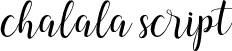 chalala script font - chalala.otf