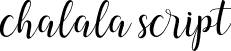 chalala script font - chalala.ttf