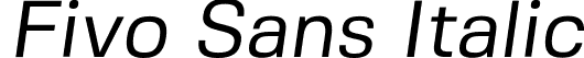 Fivo Sans Italic font - FivoSans-Oblique.otf