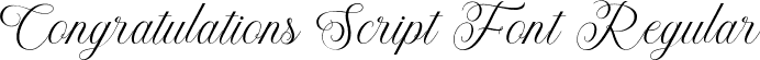 Congratulations Script Font Regular font - Congratulations.ttf