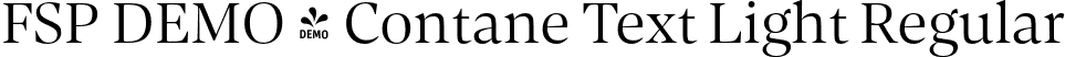 FSP DEMO - Contane Text Light Regular font - Fontspring-DEMO-contanetext-light.otf