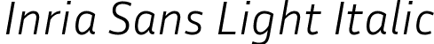 Inria Sans Light Italic font - InriaSans-LightItalic.ttf