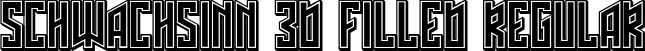 Schwachsinn 3D Filled Regular font - Schwachsinn3D-Filled.ttf