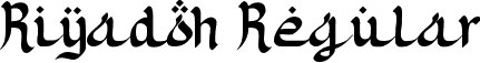 Riyadoh Regular font - Riyadoh.ttf