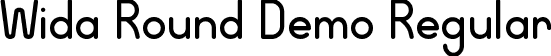 Wida Round Demo Regular font - Wida Round Regular Demo.otf