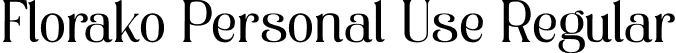 Florako Personal Use Regular font - florakopersonaluse-jrlxo.otf