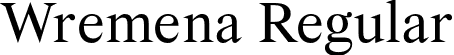 Wremena Regular font - Wremena Regular.otf