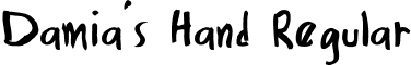 Damia's Hand Regular font - Damia's_Hand.ttf