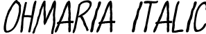 OhMaria Italic font - OhMaria Italic.ttf