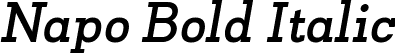 Napo Bold Italic font - Napo-Bold-Italic-trial.ttf