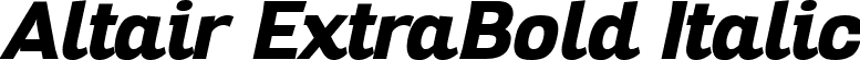 Altair ExtraBold Italic font - Altair-Extrabold-Italic-trial.ttf