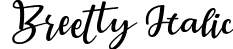 Breetty Italic font - Breetty Italic.otf