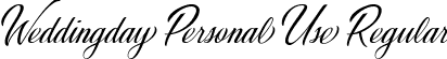 Weddingday Personal Use Regular font - WeddingdayPersonalUseRegular-1Gvo0.ttf